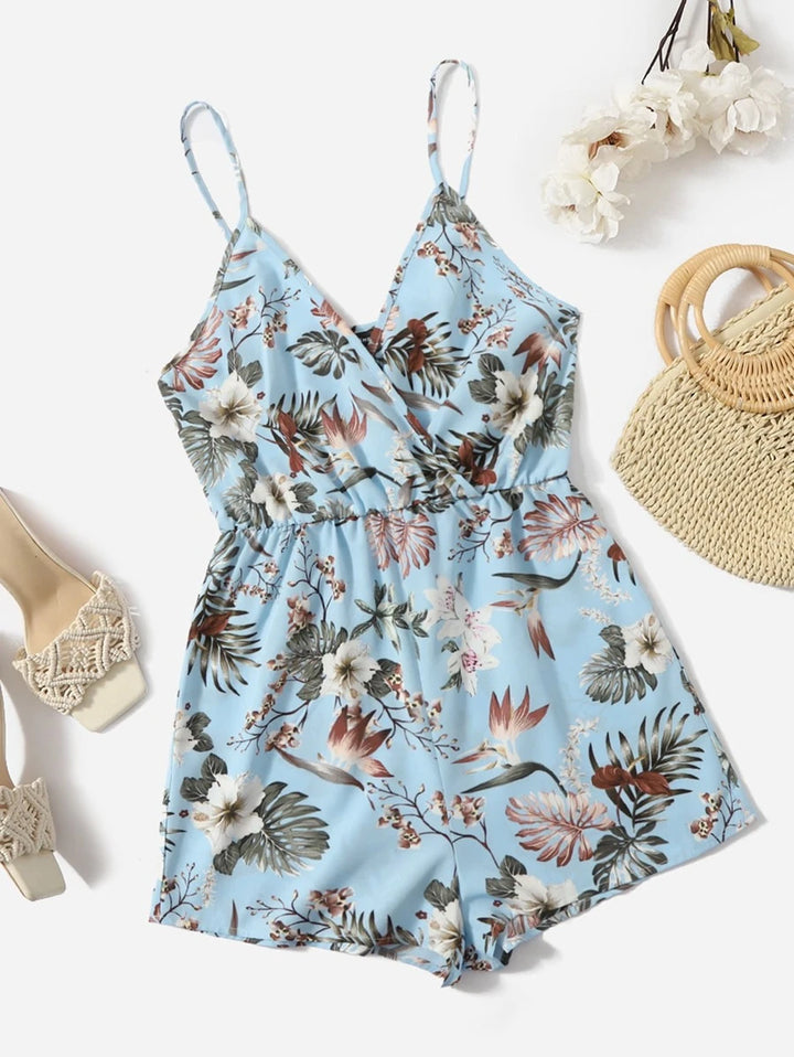 Floral Print Cami Romper