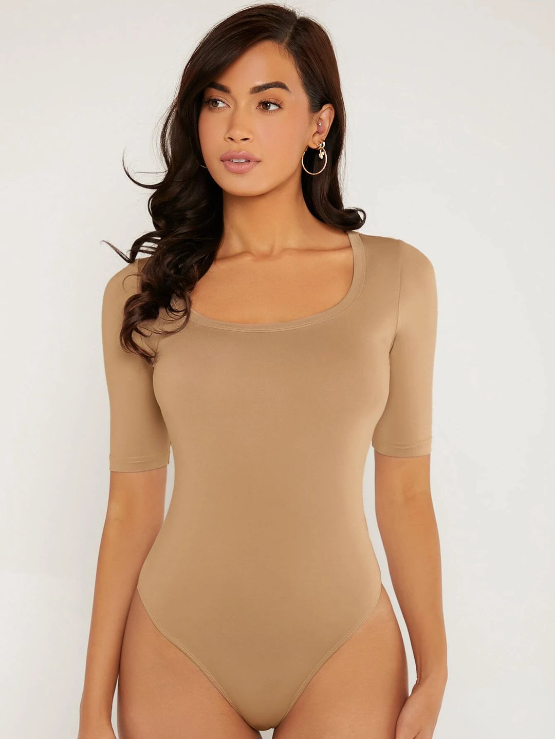 Solid Scoop Neck Bodysuit