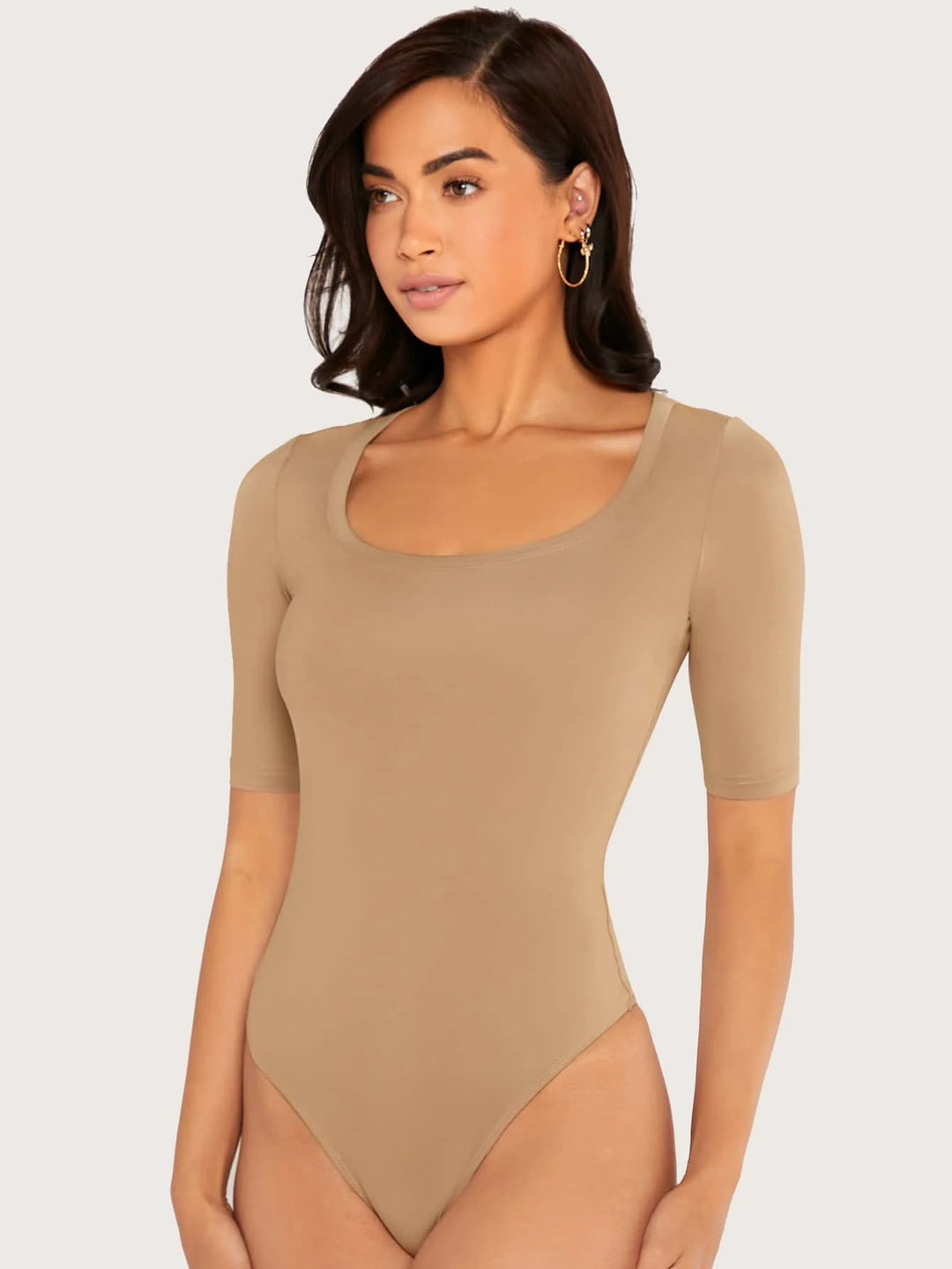 Solid Scoop Neck Bodysuit