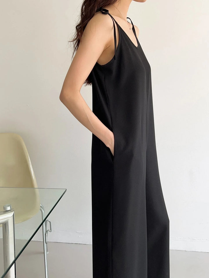 Shoulder Hidden Pocket Cami Jumpsuit