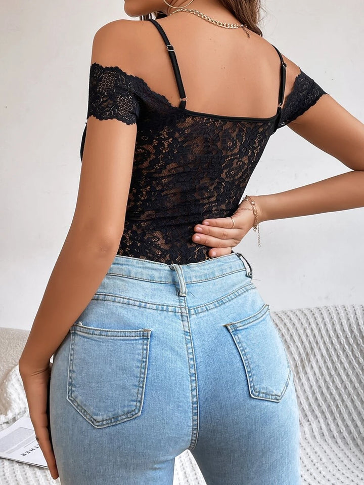 Cold Shoulder Lace Bodysuit