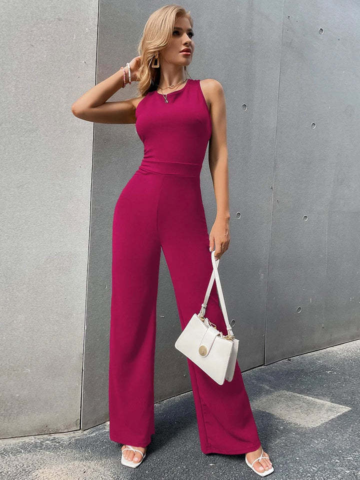 Crisscross Zip Back Jumpsuit