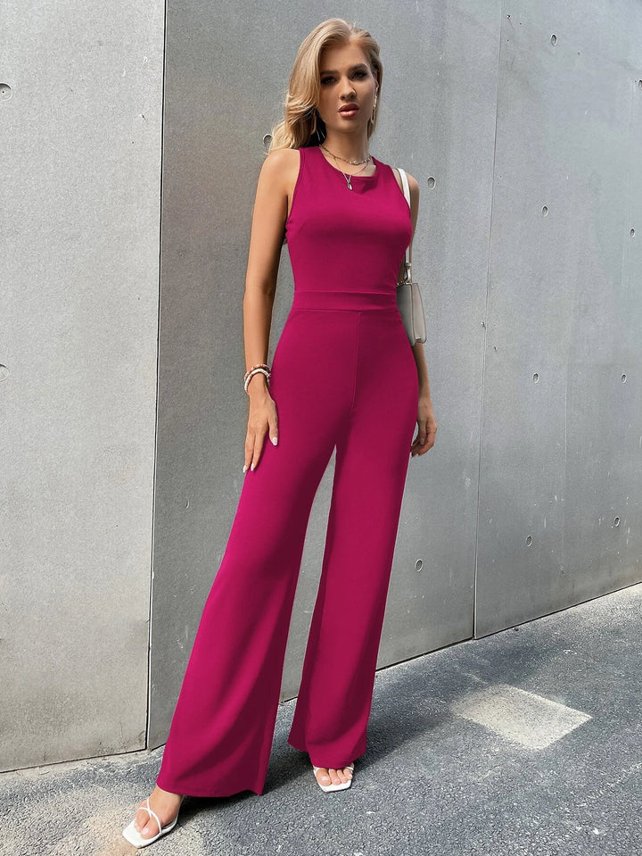 Crisscross Zip Back Jumpsuit