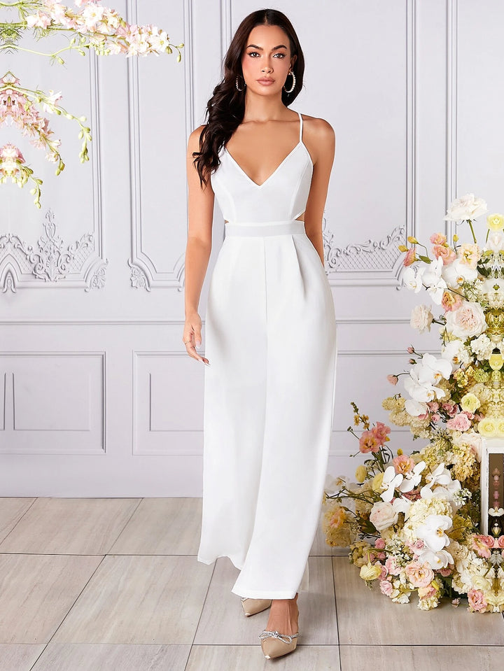 Sleeveless Backless Cami Jumpsuit