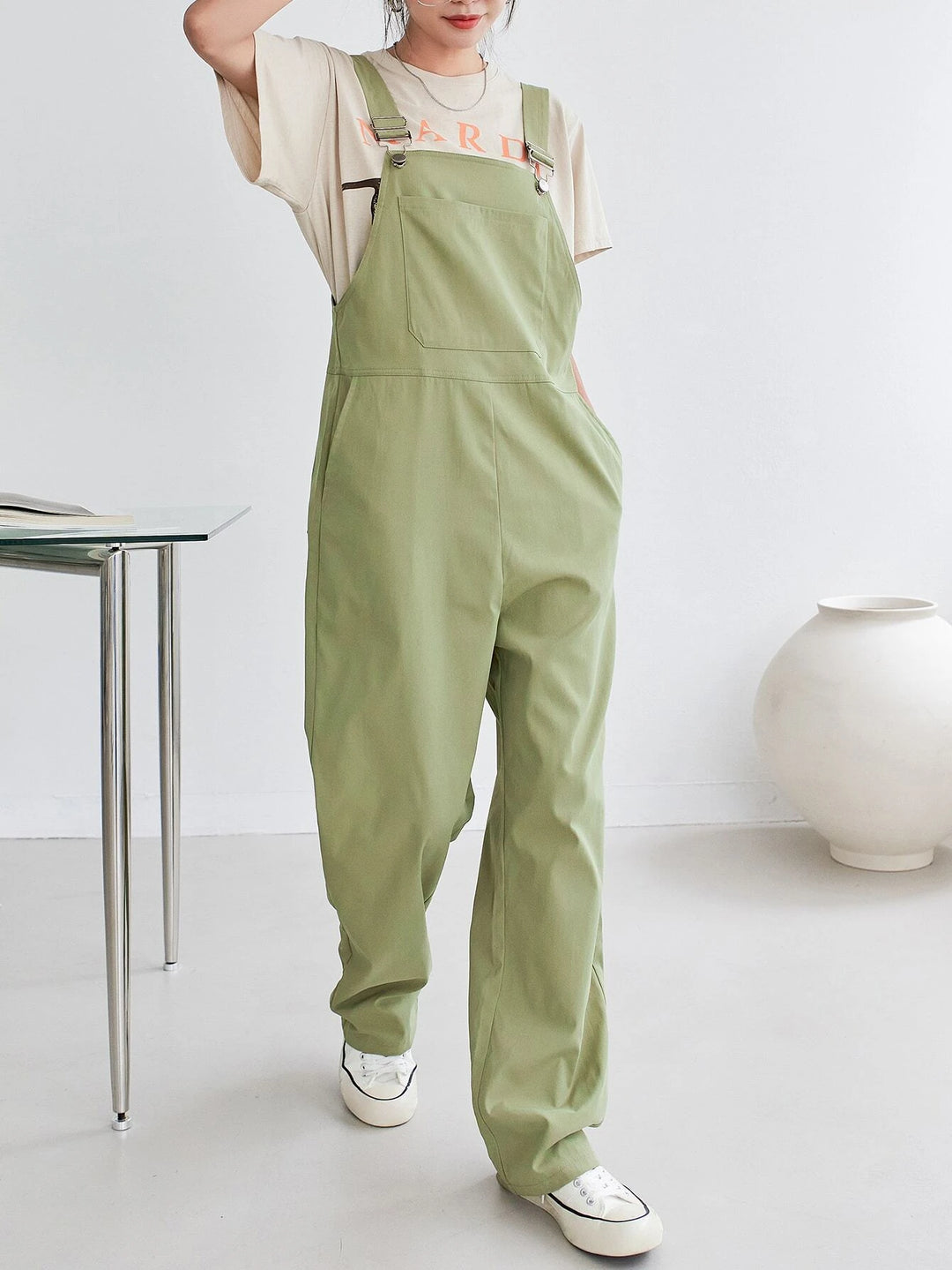 Pocket Overall Jumpsuit Without Tee