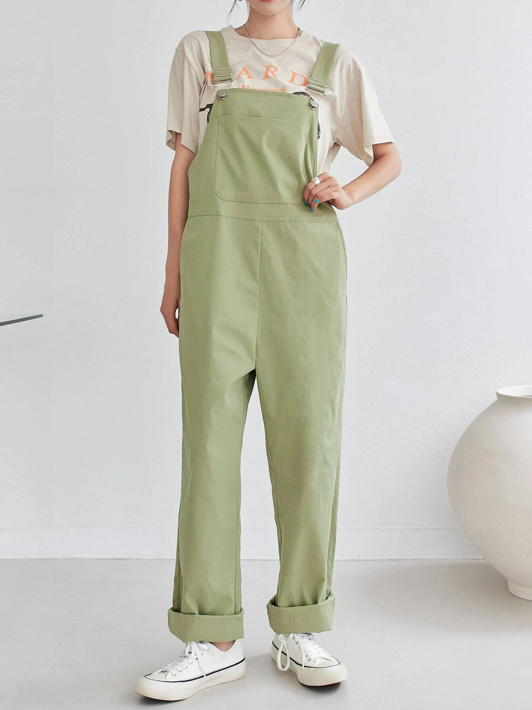 Pocket Overall Jumpsuit Without Tee