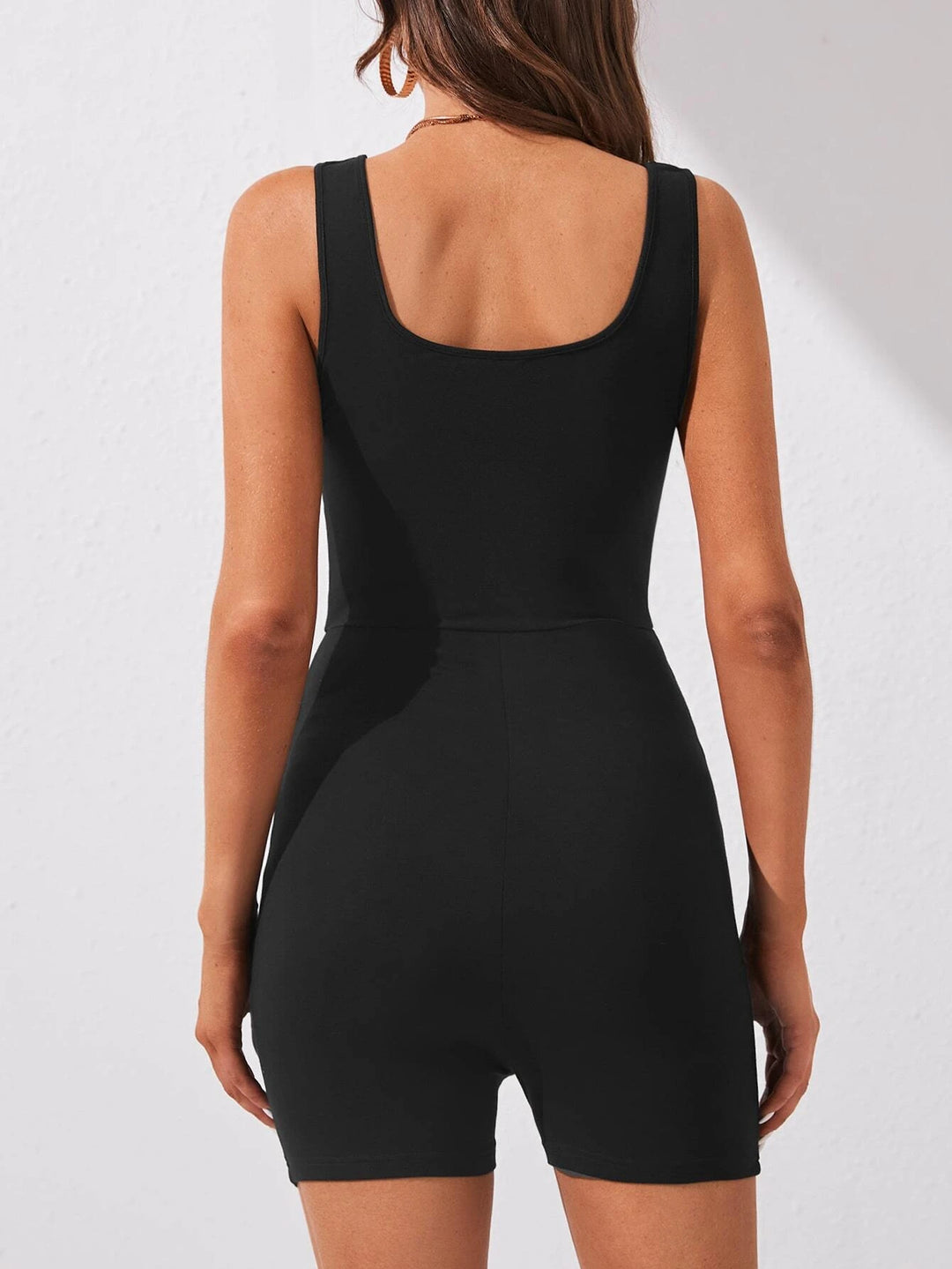 Solid Coloured Unitard Tank Romper