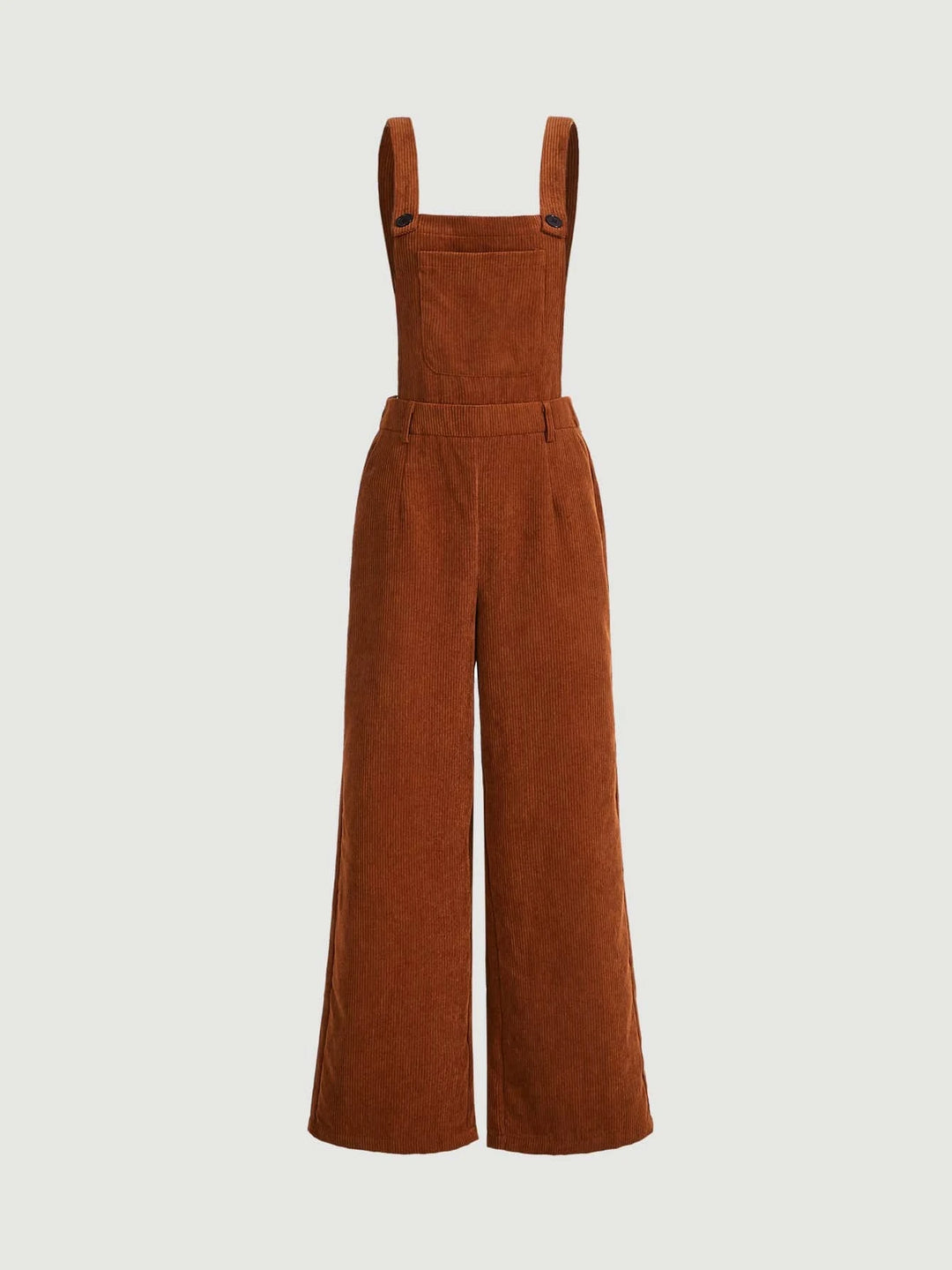 Solid Patched Pocket Overall Jumpsuit Without Blouse