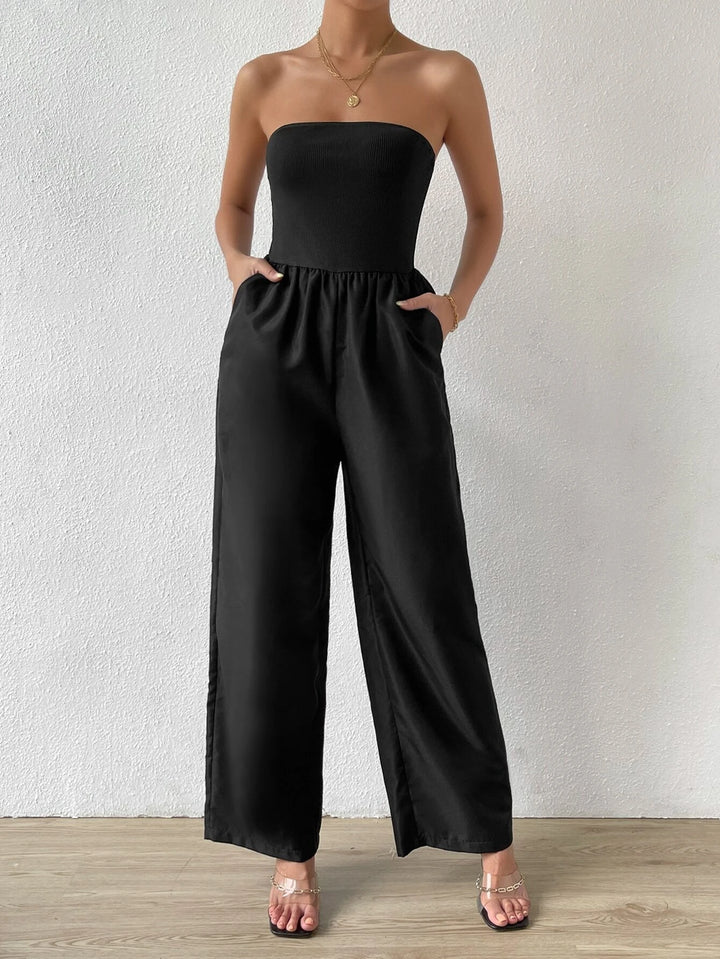 Casual Slant Pocket Sleeveless Jumpsuit