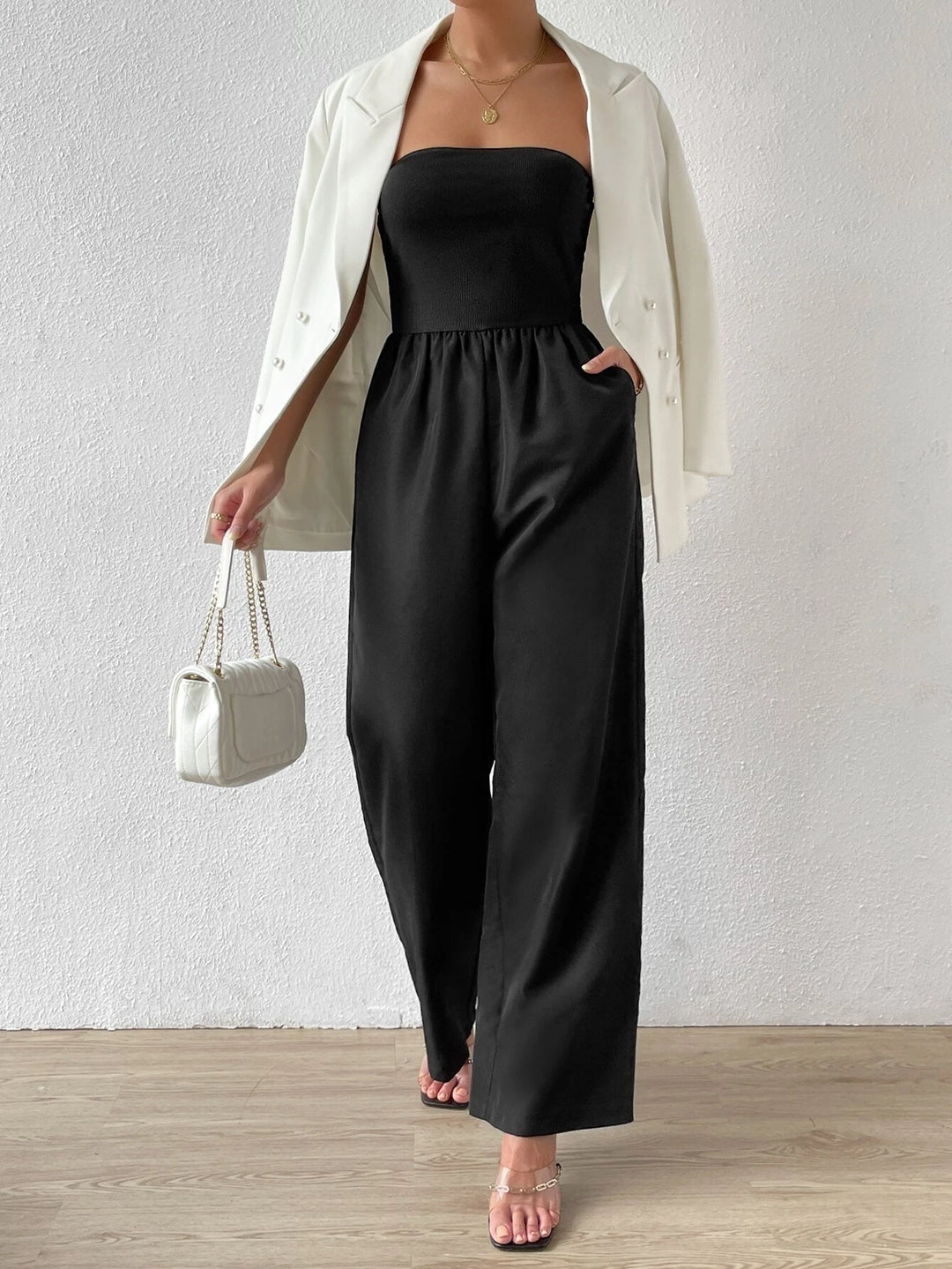 Casual Slant Pocket Sleeveless Jumpsuit