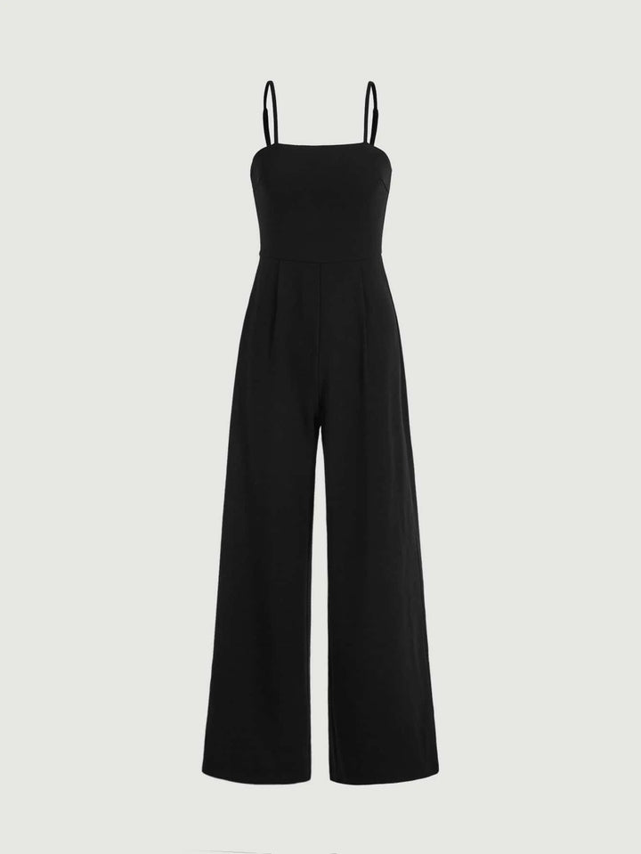 Plicated Detail Cami Jumpsuit