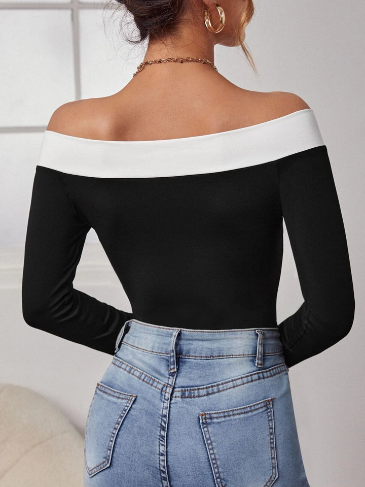 Long Sleeve Off Shoulder Bodysuit