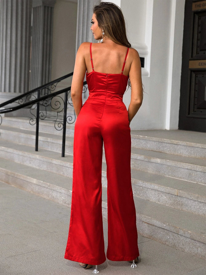Flared Bottom Cami Jumpsuit