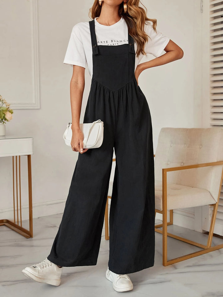 Sleeveless Front Jumpsuit Without T-Shirt