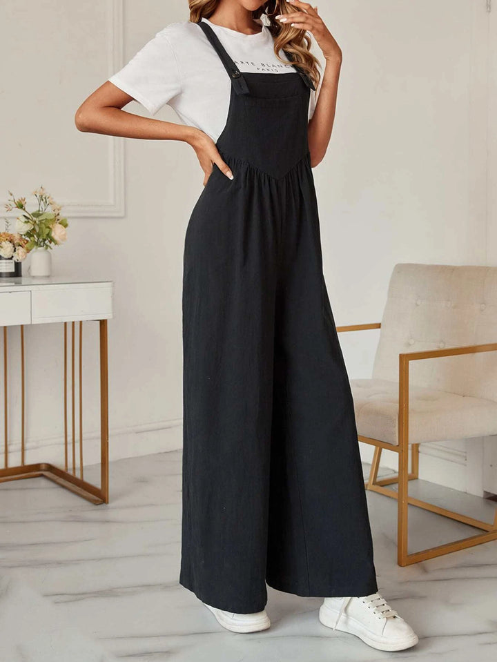 Sleeveless Front Jumpsuit Without T-Shirt