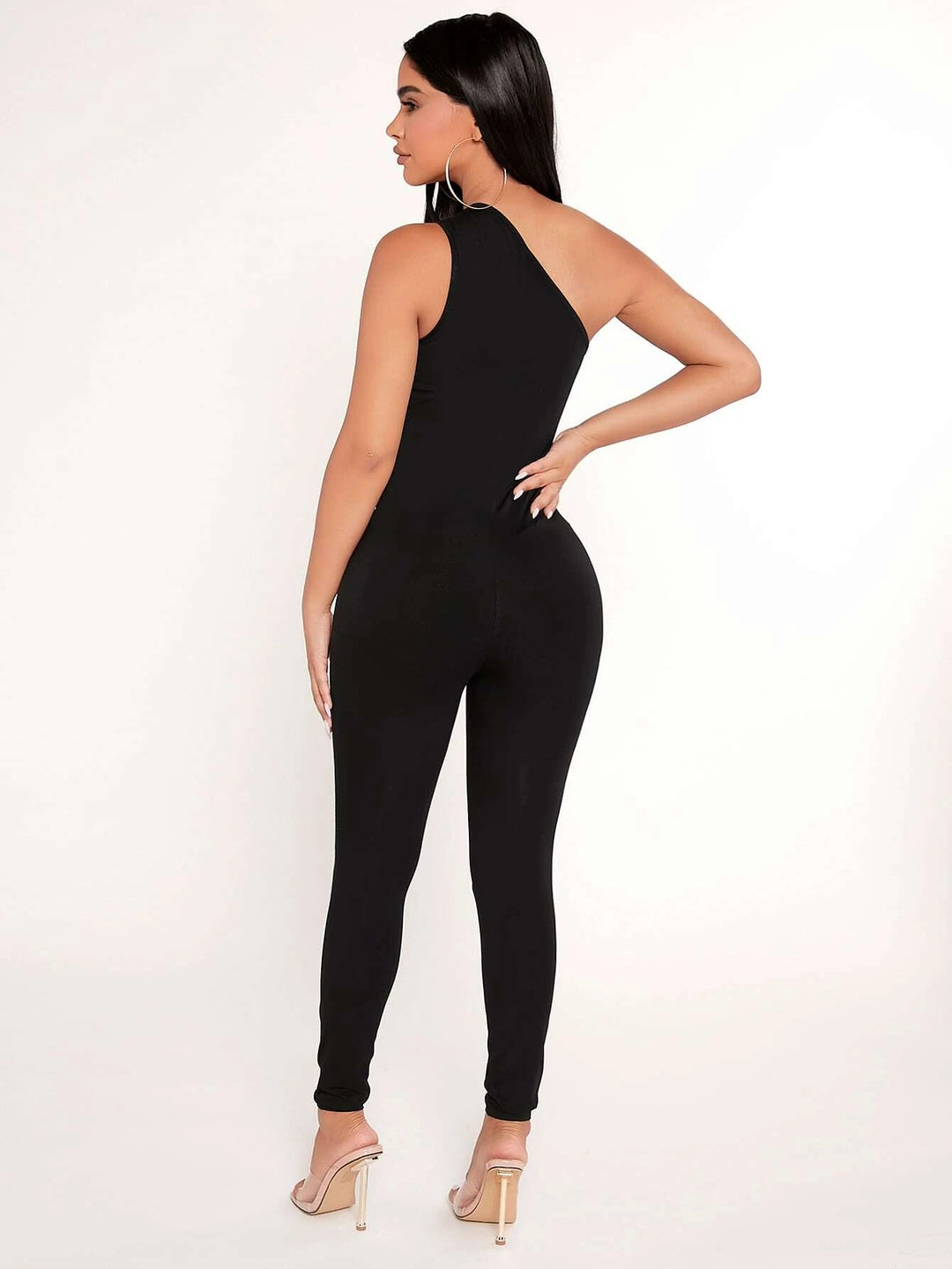 One Shoulder Unitard Jumpsuit