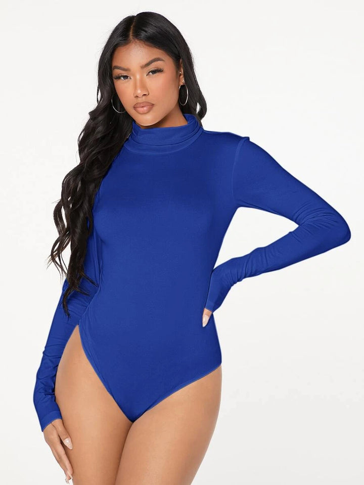 Solid High Neck Bodysuit