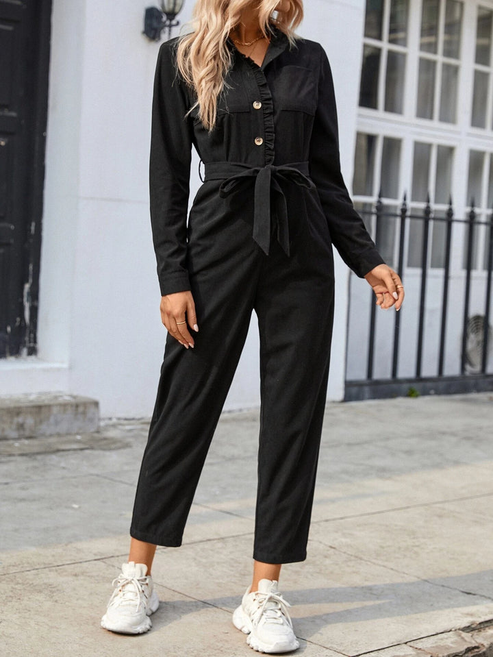 Casual Long Sleeve Jumpsuit
