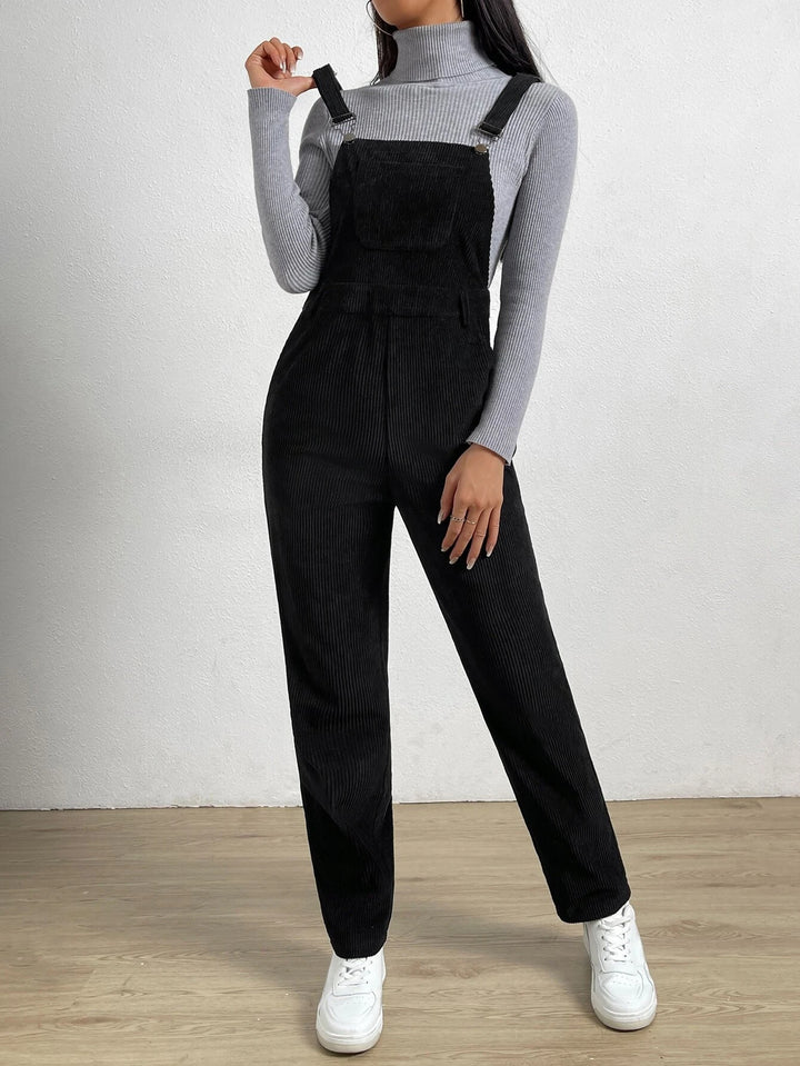 Sleeveless Pocket Front Jumpsuit Without T-Shirt