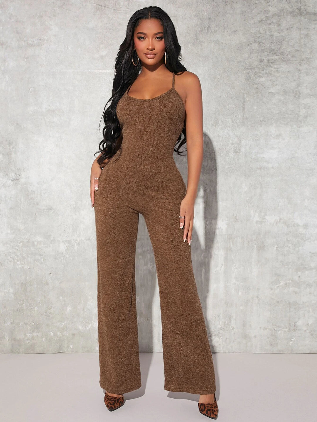 Crisscross Backless Cami Jumpsuit