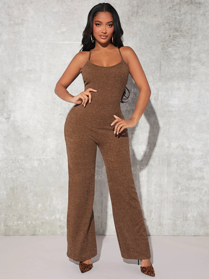 Crisscross Backless Cami Jumpsuit