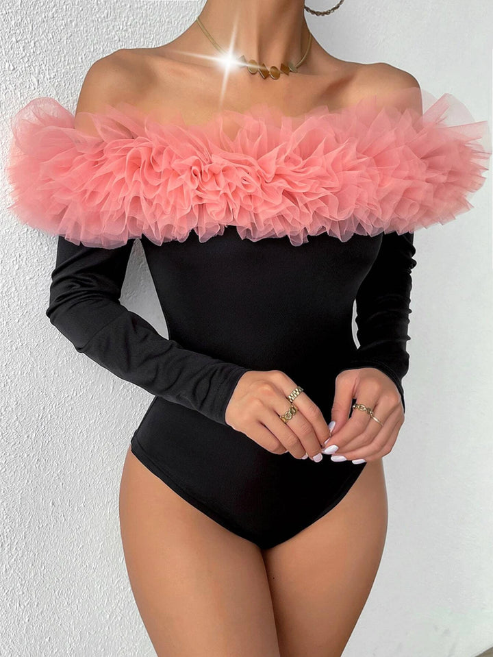 Ruffle Off Shoulder Bodysuit