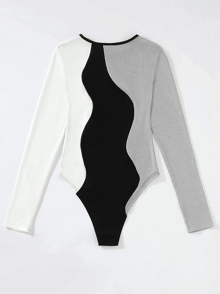 Long Sleeve Rib-knit Bodysuit