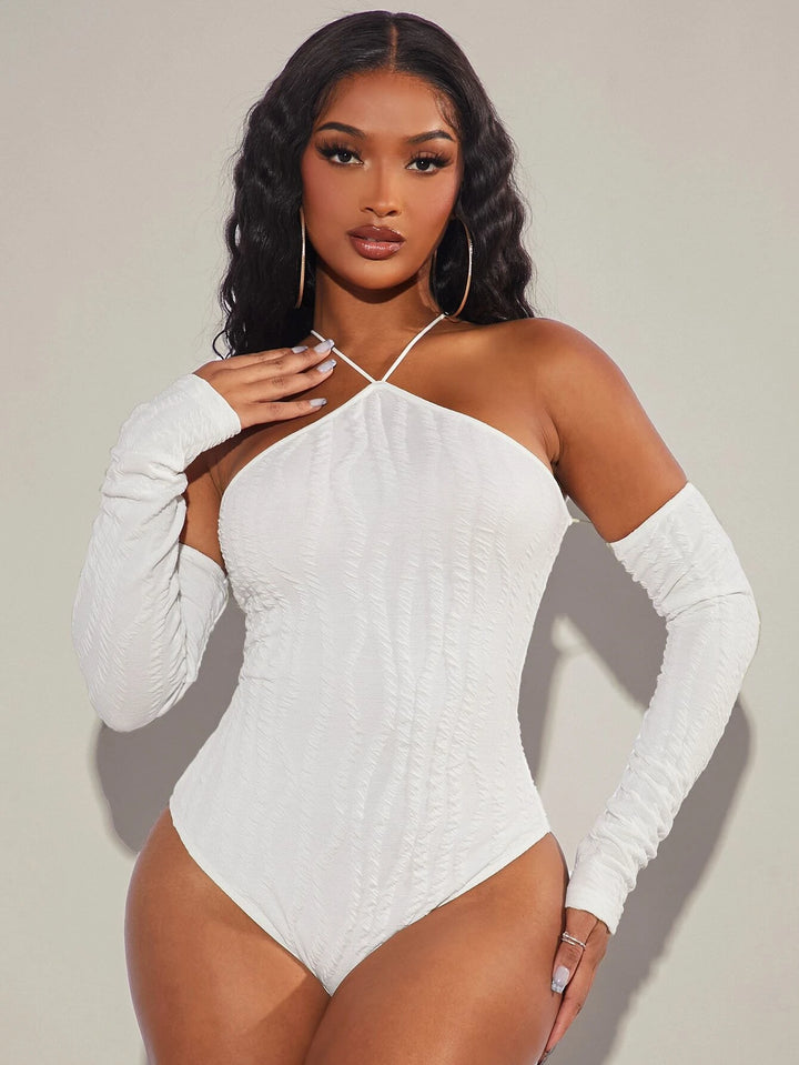 Halter Neck Cut Out Bodysuit