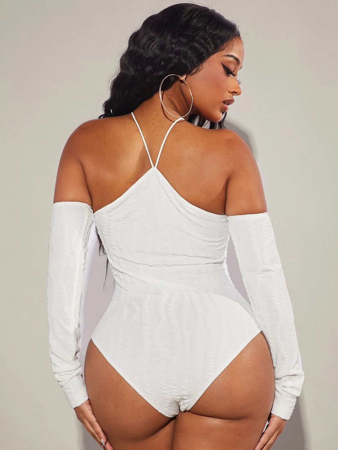 Halter Neck Cut Out Bodysuit