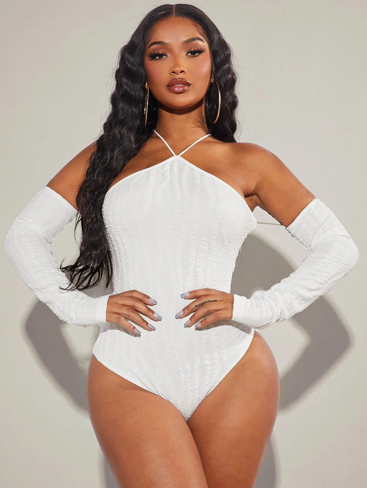 Halter Neck Cut Out Bodysuit