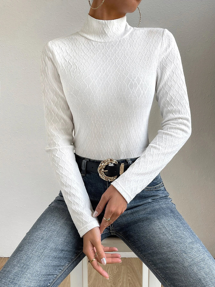 Solid Mock Neck Bodysuit