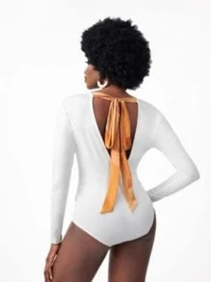Backless Bodysuit With Tie Back