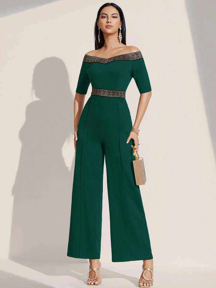 Off Shoulder Style Jumpsuit