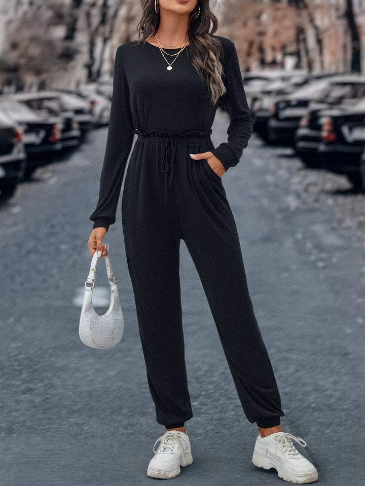 Casual Long Sleeve Jumpsuit