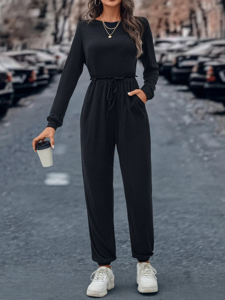 Casual Long Sleeve Jumpsuit