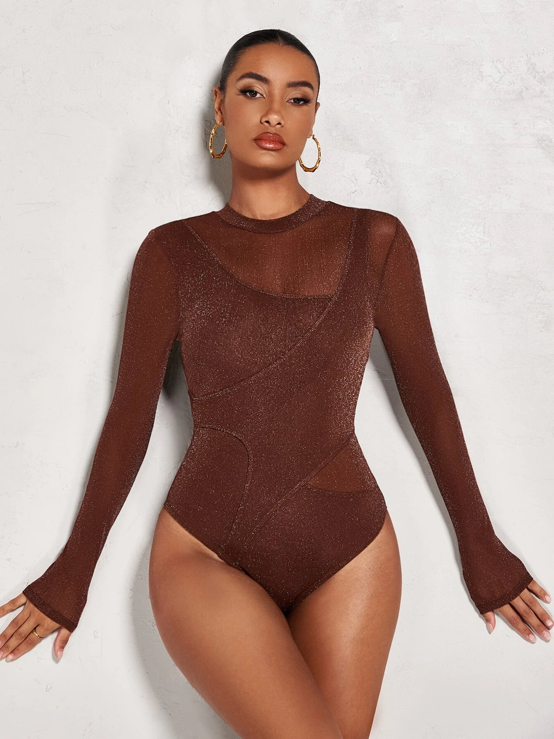 Mock Neck Sleeveless Bodysuit