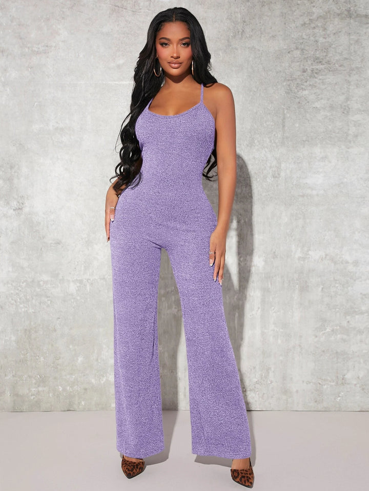 Crisscross Backless Cami Jumpsuit