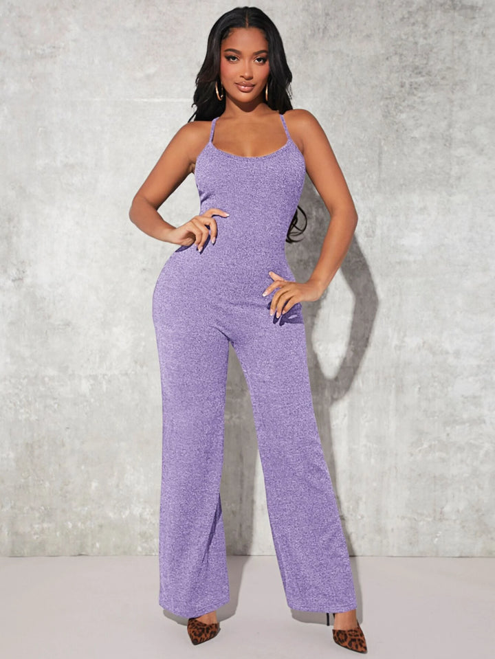 Crisscross Backless Cami Jumpsuit