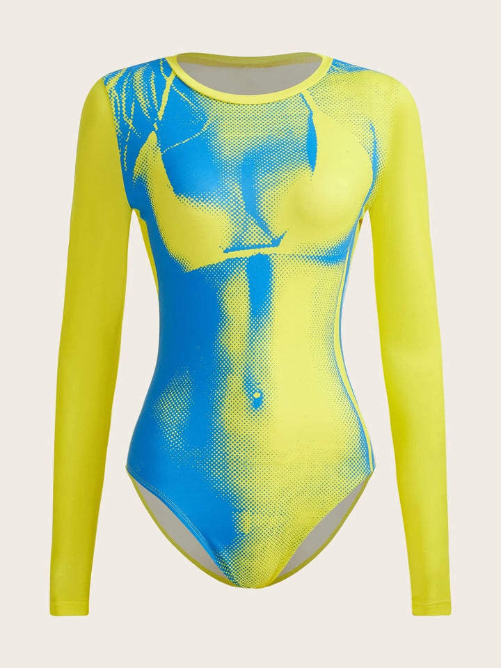 Slim-Fit-Body mit Body-Heat-Map-Print