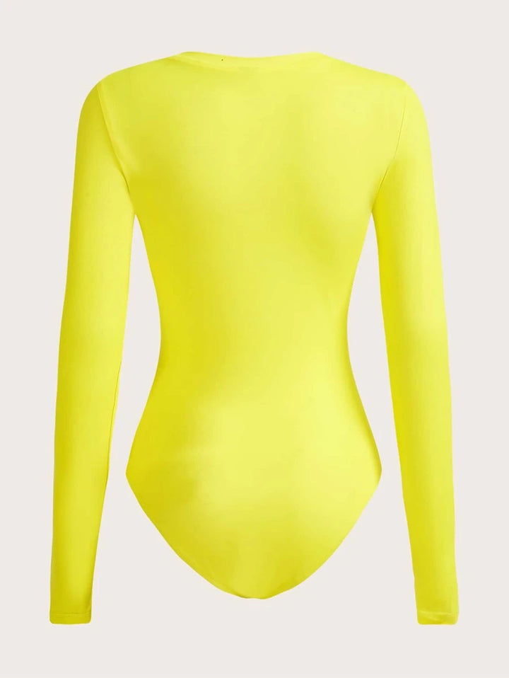 Body Heat Map Print Slim Fit Bodysuit