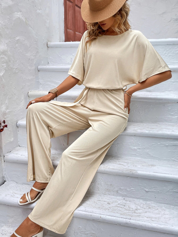 Batwing Sleeve Casual Jumpsuit