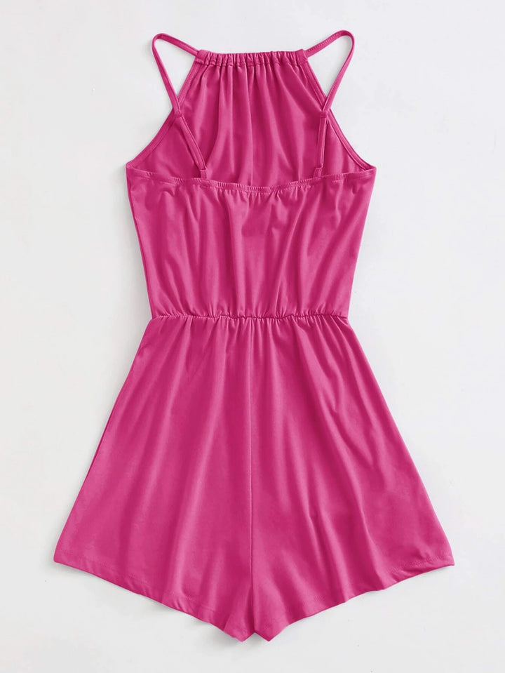 Halter Solid Romper