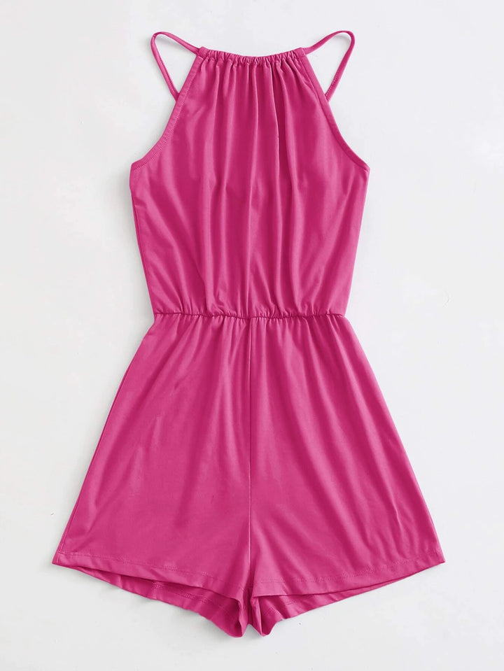 Halter Solid Romper