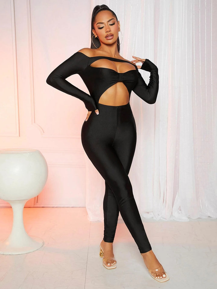 Off-Shoulder Unitard