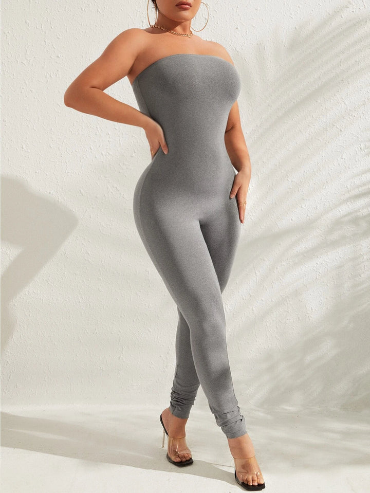 Sleeveless Tube Unitard Jumpsuit