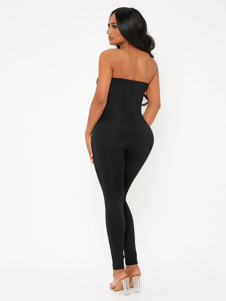 Sleeveless Tube Unitard Jumpsuit