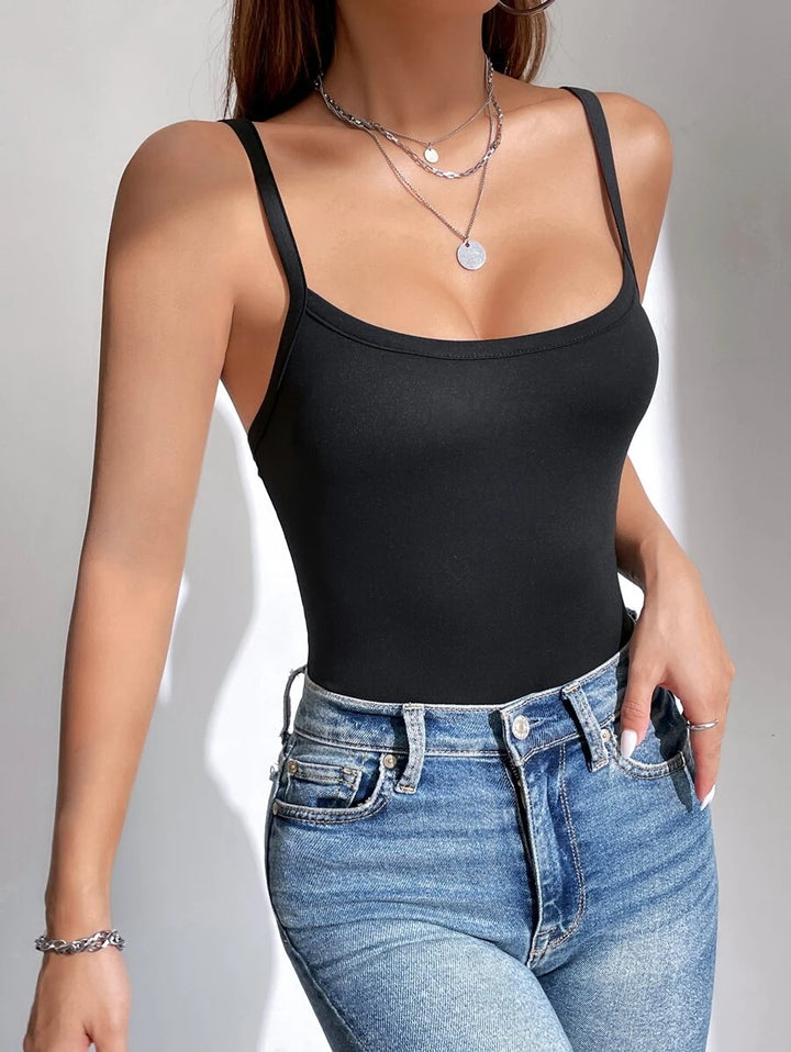 Solid Colored Cami Bodysuit