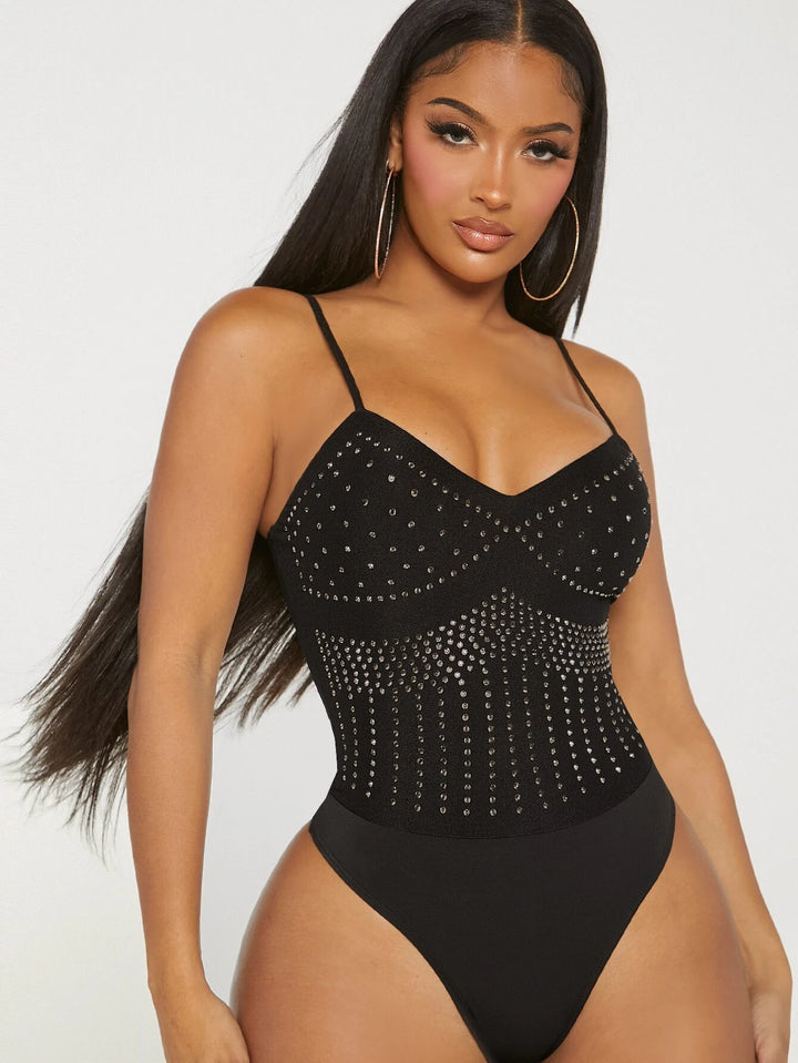 Rhinestone Detail Cami Bodysuit