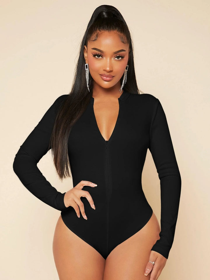 Zip Up Slim Fit Bodysuit