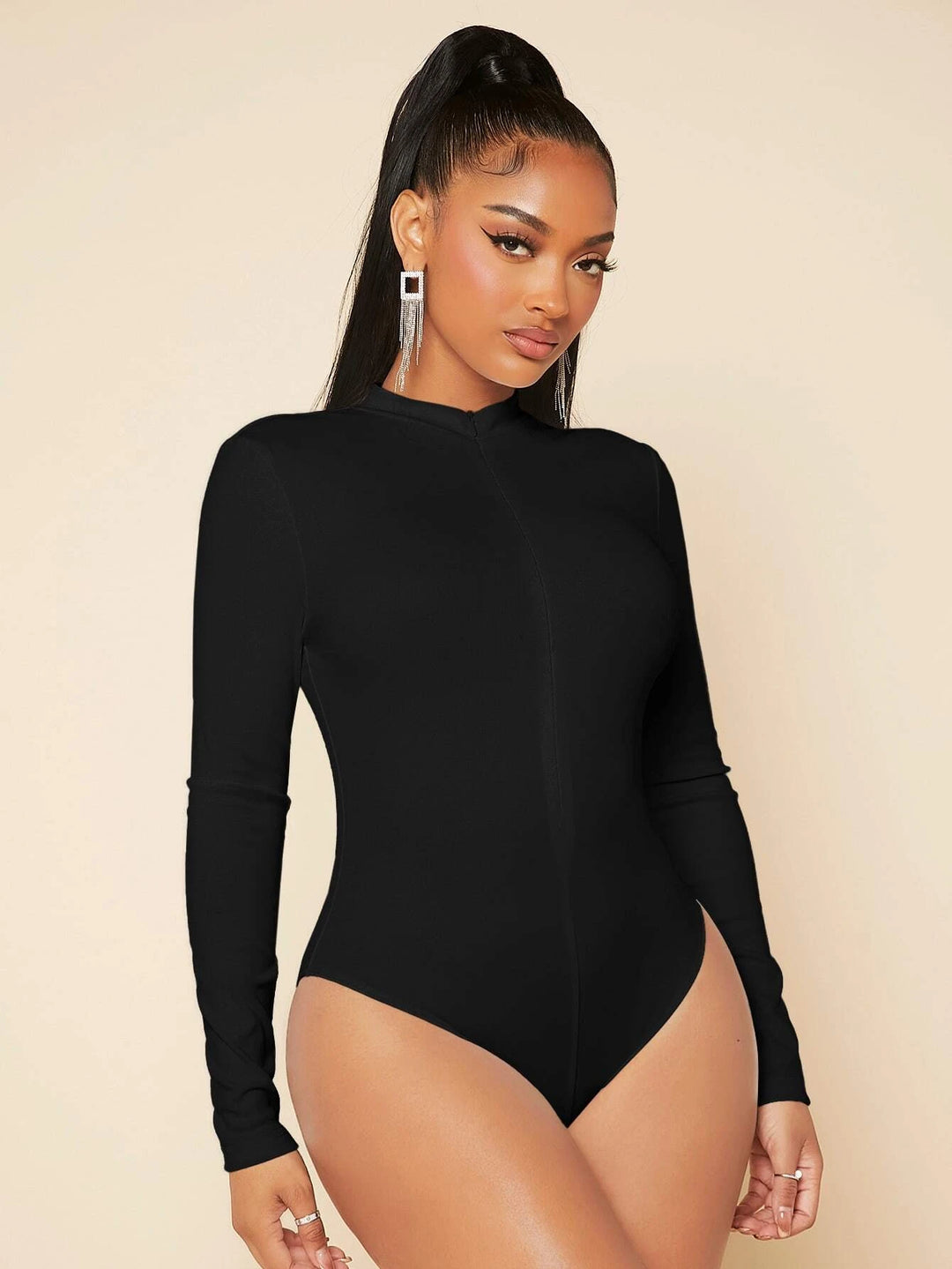 Zip Up Slim Fit Bodysuit